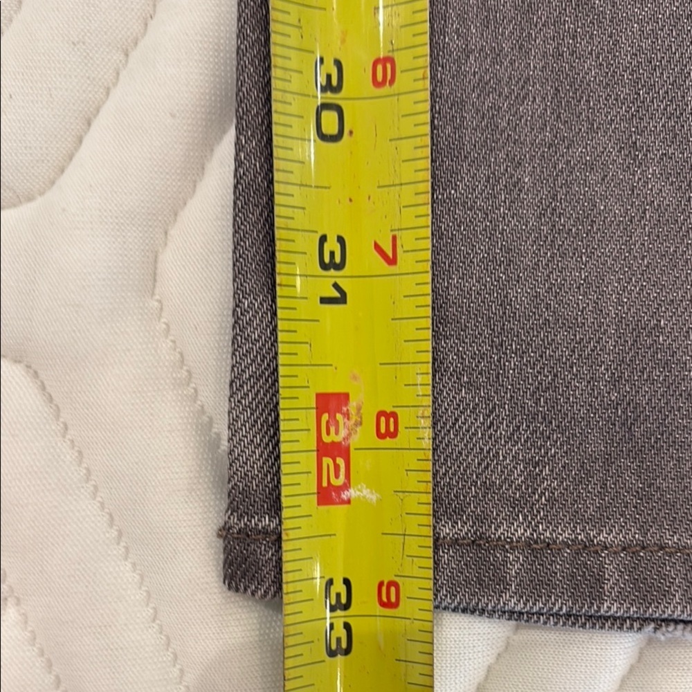 7 For All Mankind Gray Straight Jeans with Textured Finish - Picture 7 of 9